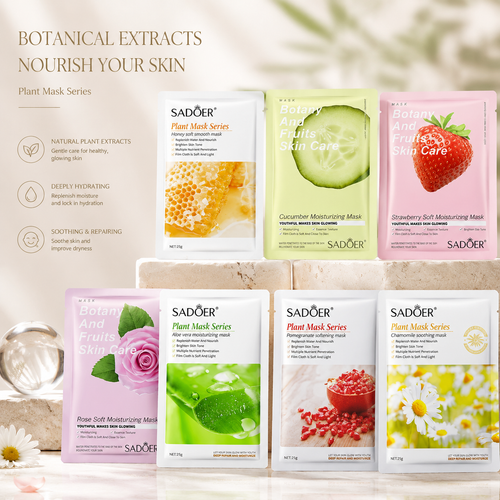 Luxury Botanical Hydration Facial Mask Set – 8 Premium Moisturizing & Firming Korean-Style Sheet Masks