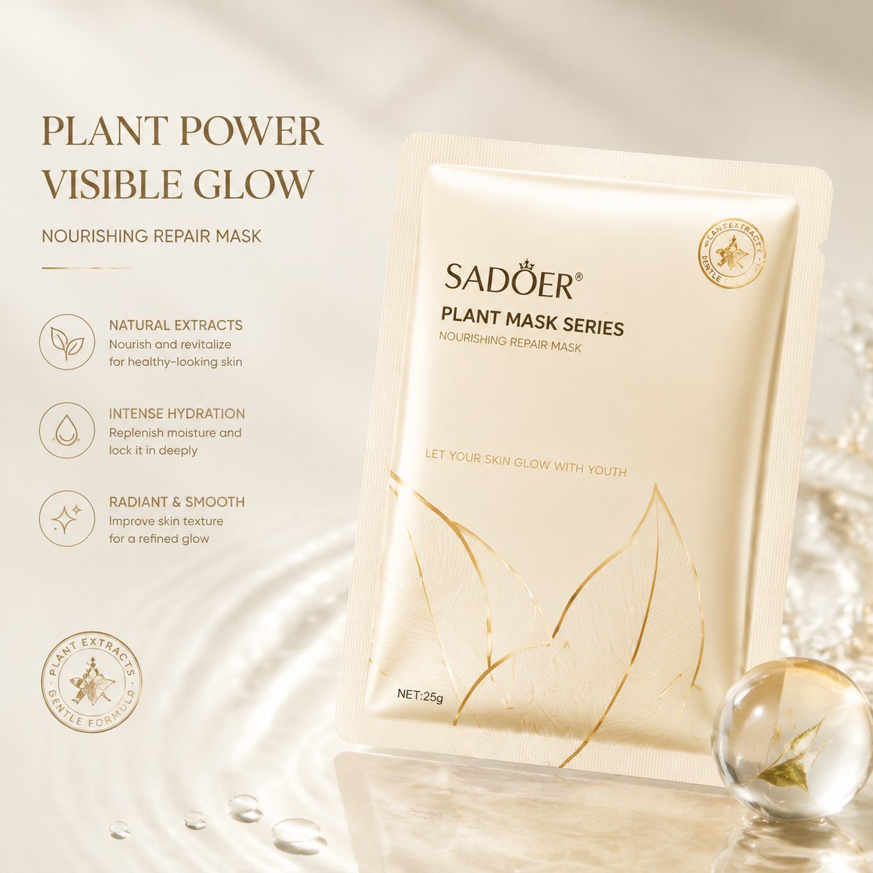Luxury Bio-Collagen Overnight Deep Hydration Mask – 4-Piece Firming & Radiance Care Set