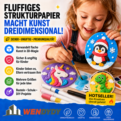 IEY® 3D-Strukturpapier mit Aufpluster-Effekt