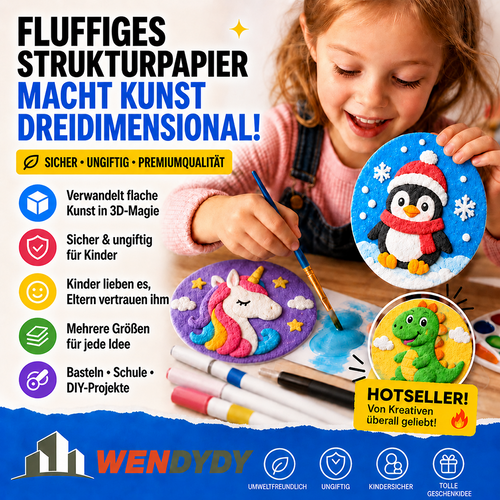 IEY® 3D-Strukturpapier mit Aufpluster-Effekt