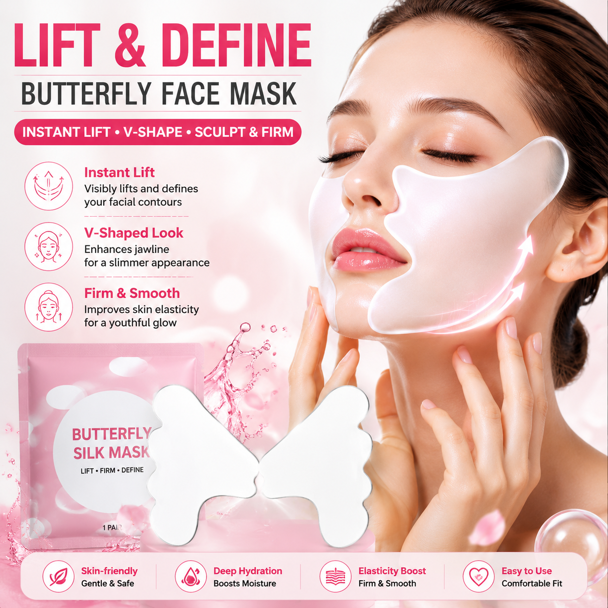 Facial Wrinkle Remover Pad Reusable Medical Grade Silicone Nasolabial Folds Anti-aging Mask Prevent Wrinkle Skin Lifting Patches
