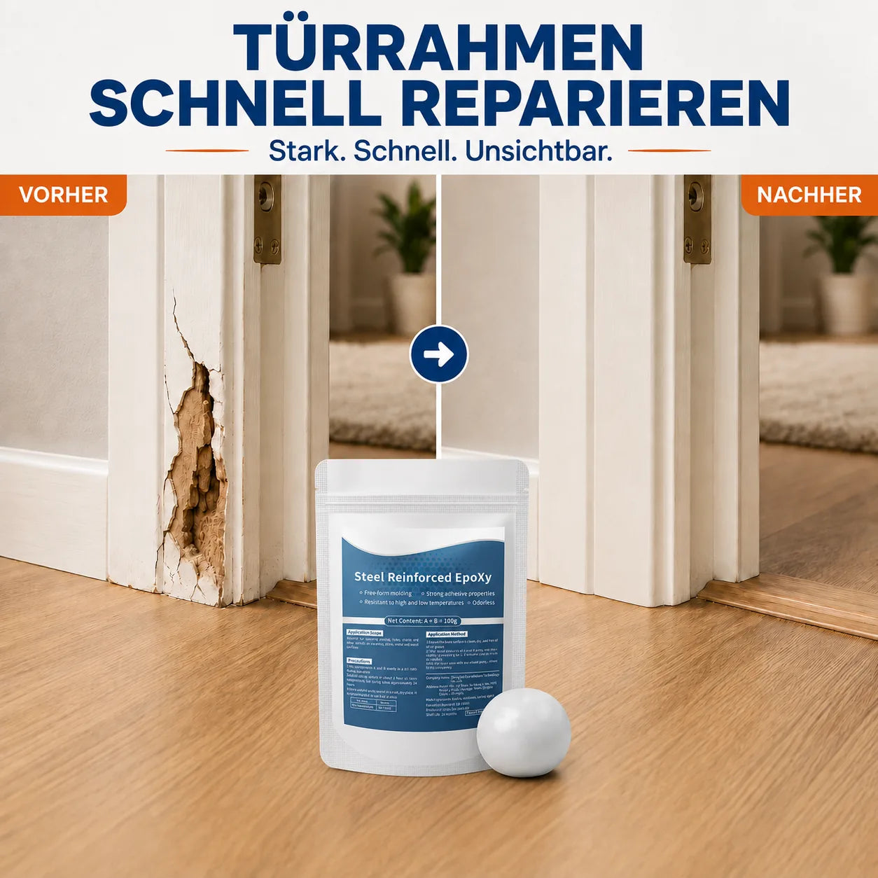 Wasserbeständige Dichtknete für Löcher & Spalten 🔧
