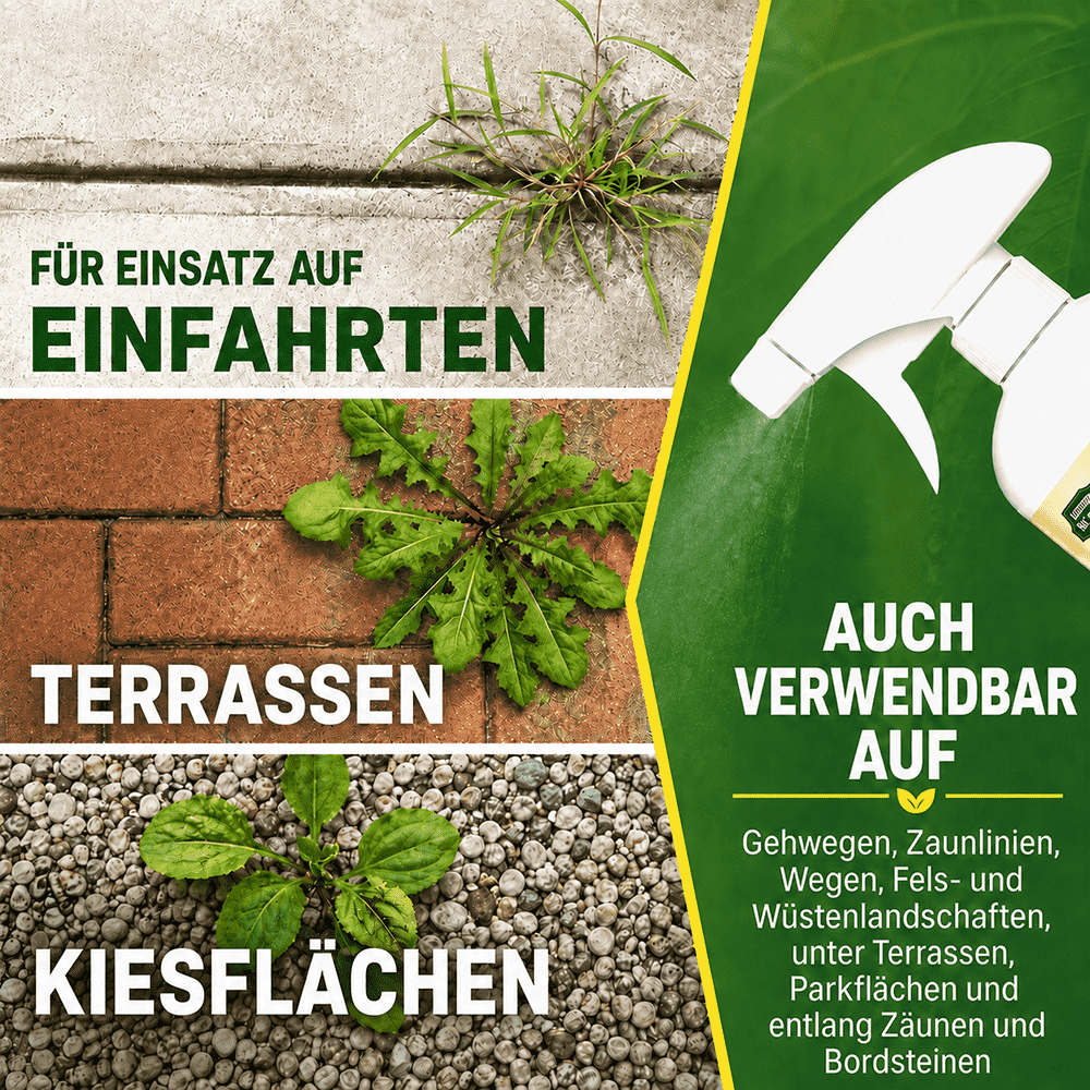 Schnell wirkendes natürliches Unkrautvernichtungsmittel mit langanhaltendem Schutz🌱