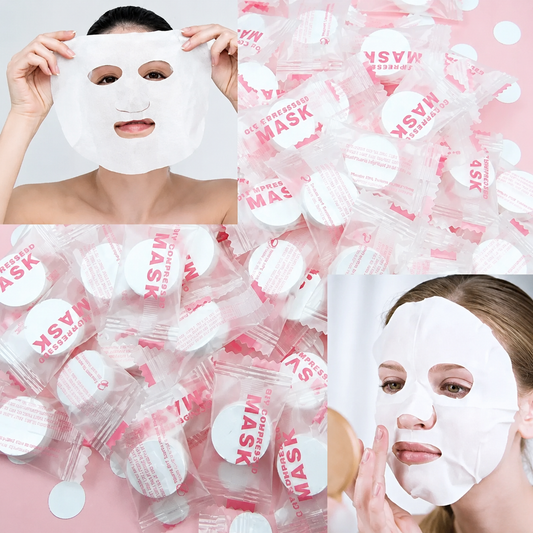 NEW High-end 30/50PCS Disposable Compressed Facial Mask Portable Non-woven Face Mask Facial Towel Coin Cotton Wrapped Tissues