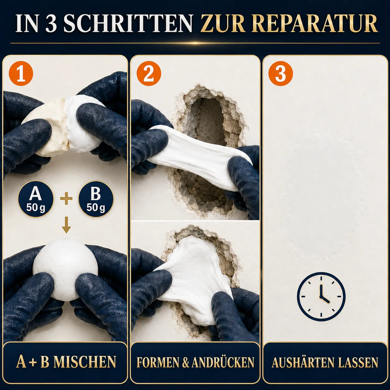 Wasserbeständige Dichtknete für Löcher & Spalten 🔧