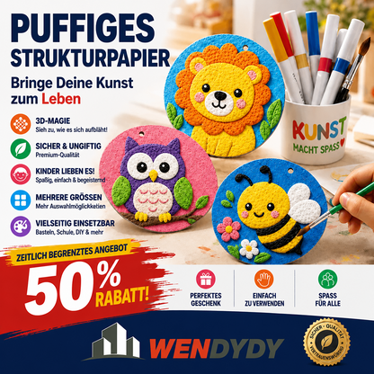 IEY® 3D-Strukturpapier mit Aufpluster-Effekt