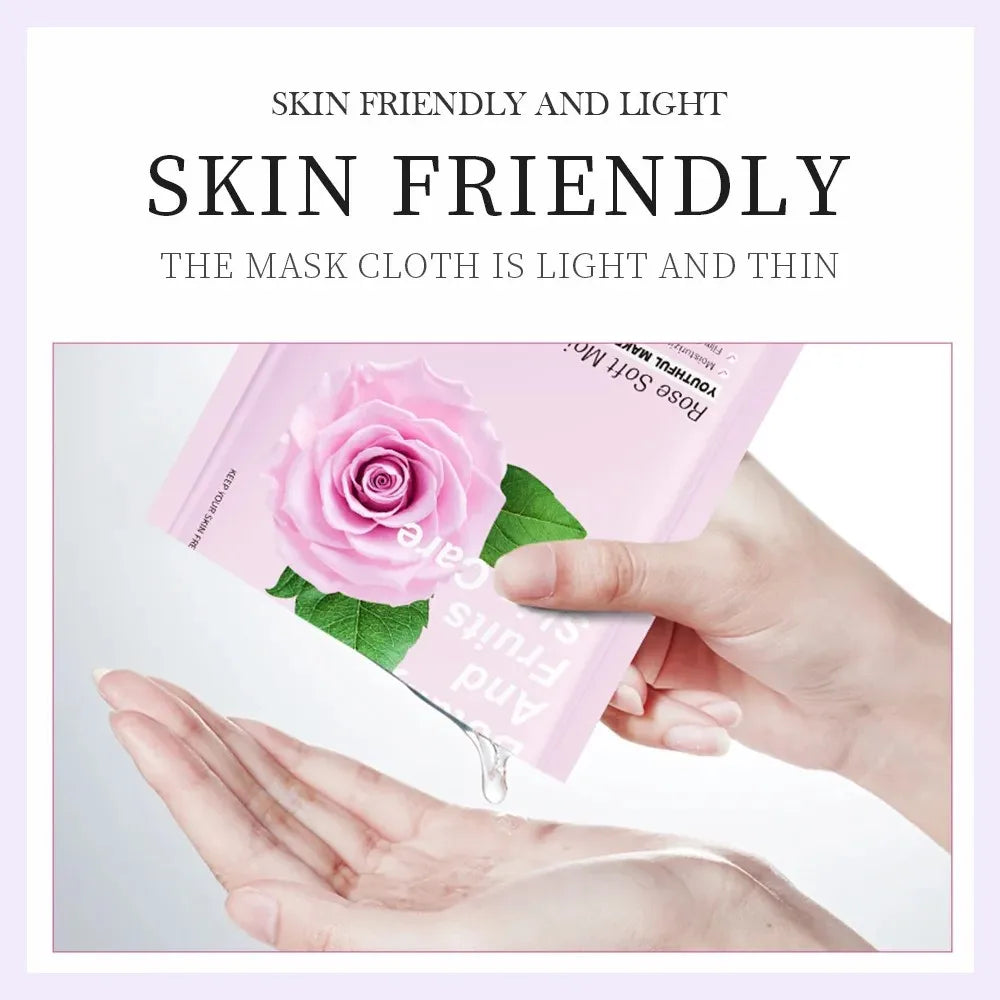 Luxury Botanical Hydration Facial Mask Set – 8 Premium Moisturizing & Firming Korean-Style Sheet Masks