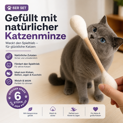 Riesige steinerne katze mit minze